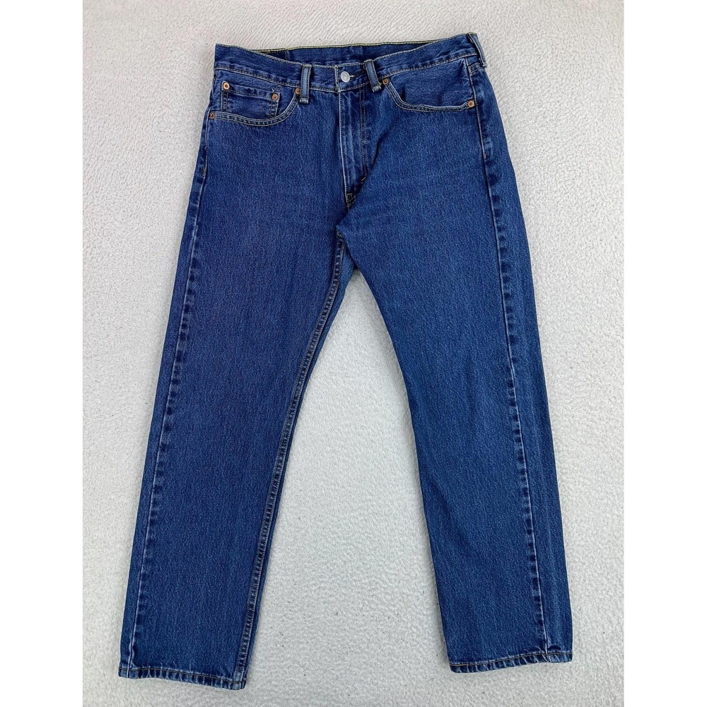 Levis 505 Jeans Mens 33x30 Blue Regular Straight Denim Medium Wash 00505-4886